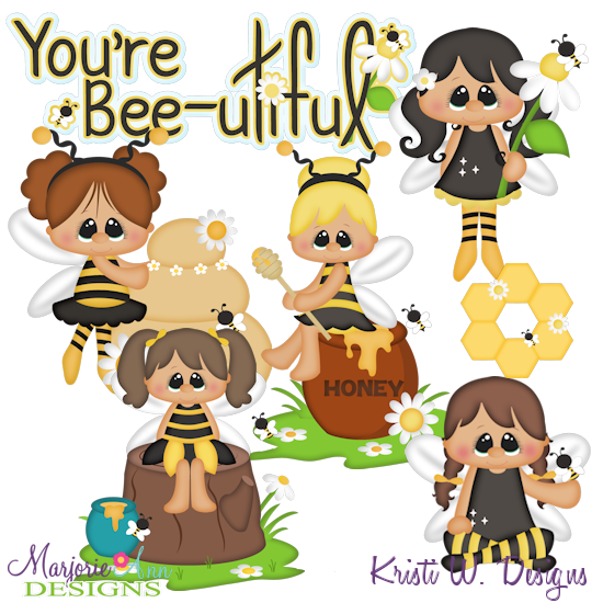 Bee Fairies SVG Cutting Files + Clipart - Click Image to Close